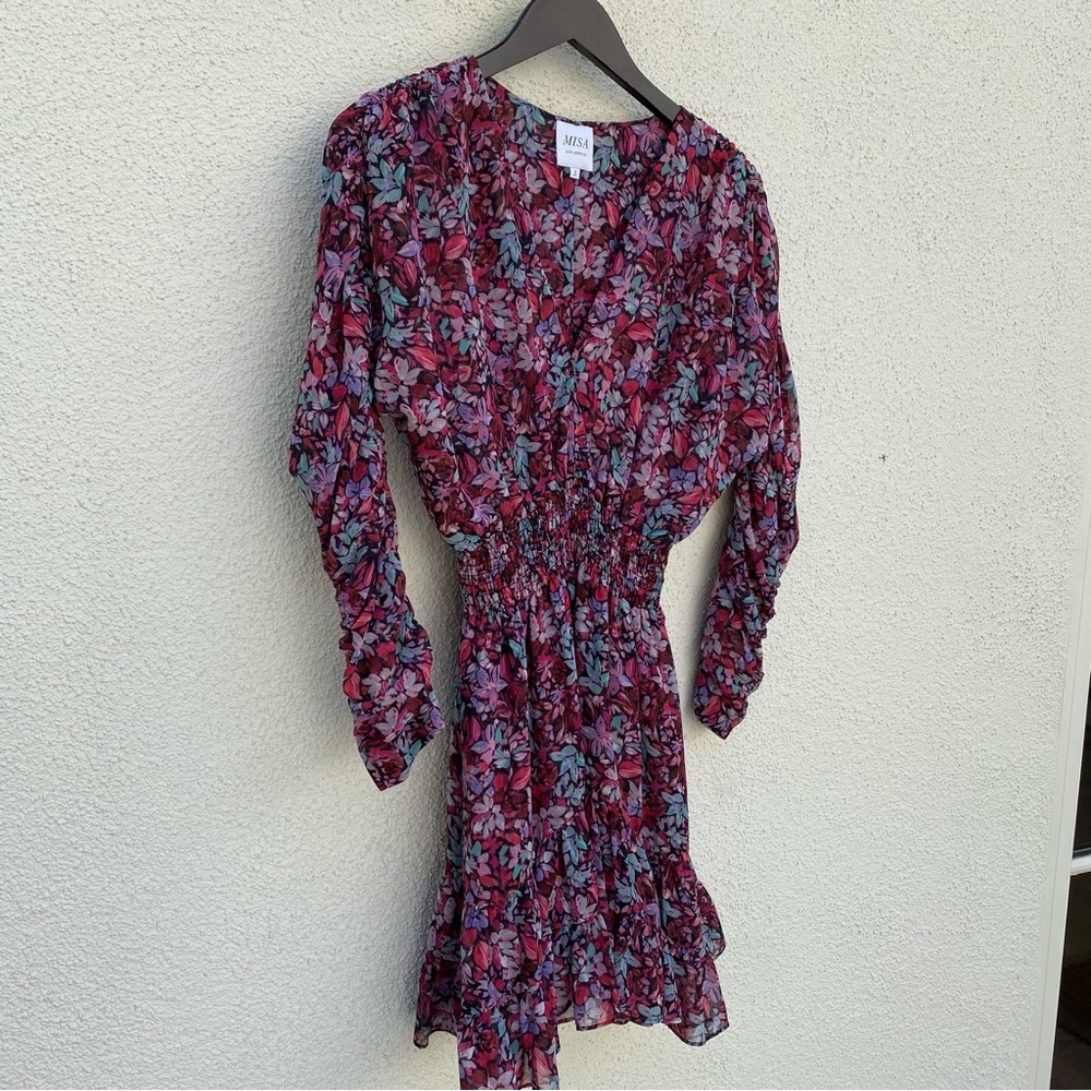 MISA - Floral Long Sleeve Dress - Picture 2 of 14